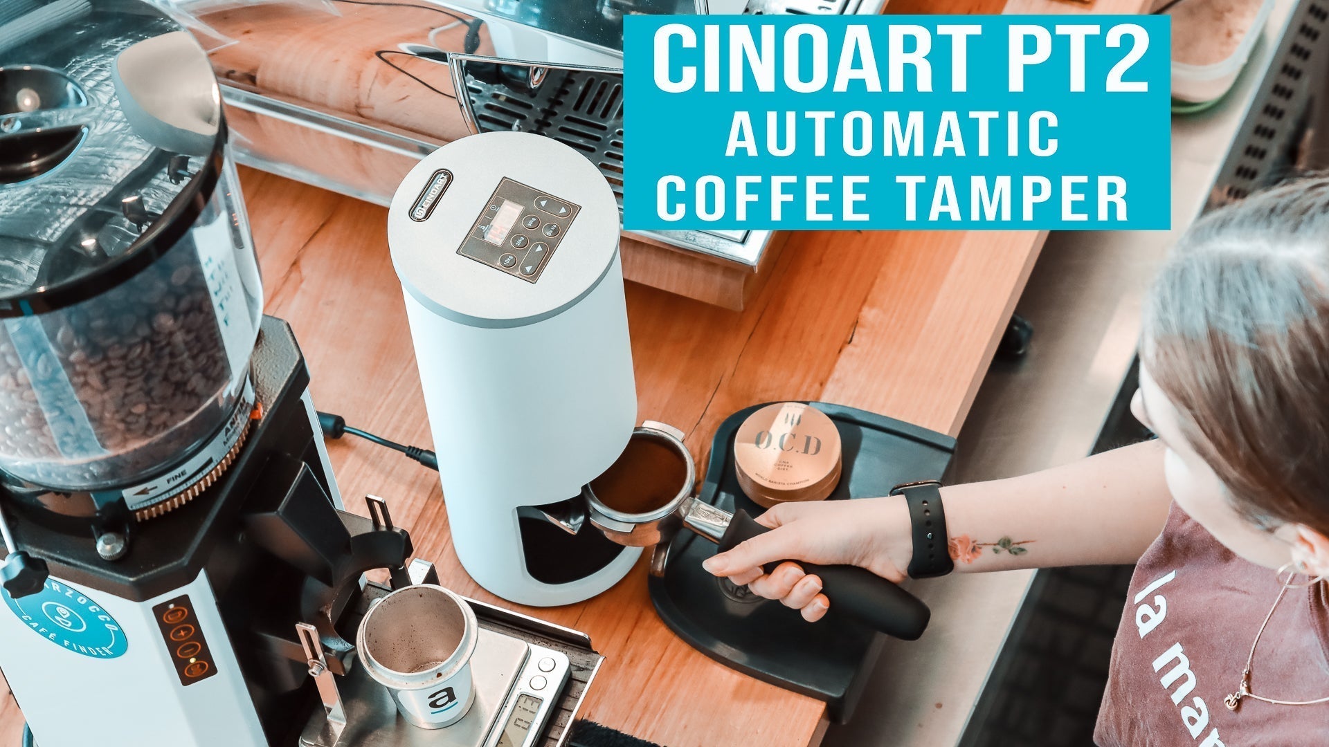 Cinoart PT2 (Precision Tamp 2) Automated Coffee Tamper - User