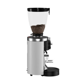 White Mahlkonig E80S grind by weight espresso grinder for specialty cafes.