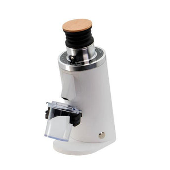 White Turin DF54 single dose coffee grinder. 